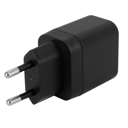 USB-C-väggladdare, 1x USB-C PD, 20 W, svart (ny)