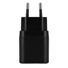 USB-C-väggladdare, 1x USB-C PD, 20 W, svart (ny)