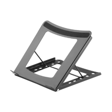 Vikbart stativ i stål för laptop/surfplatta. 5-höjdnivåer, 10-15", svart(ny)