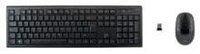 Trådlöst tangentbord och mus, USB, 10m, nordisk, svart (ny)