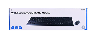 Trådlöst tangentbord och mus, USB, 10m, nordisk, svart (ny)